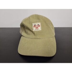 Polo Ralph Lauren Hat Cap Mens Brown Corduroy Leather Strap Back Eagle Flags
